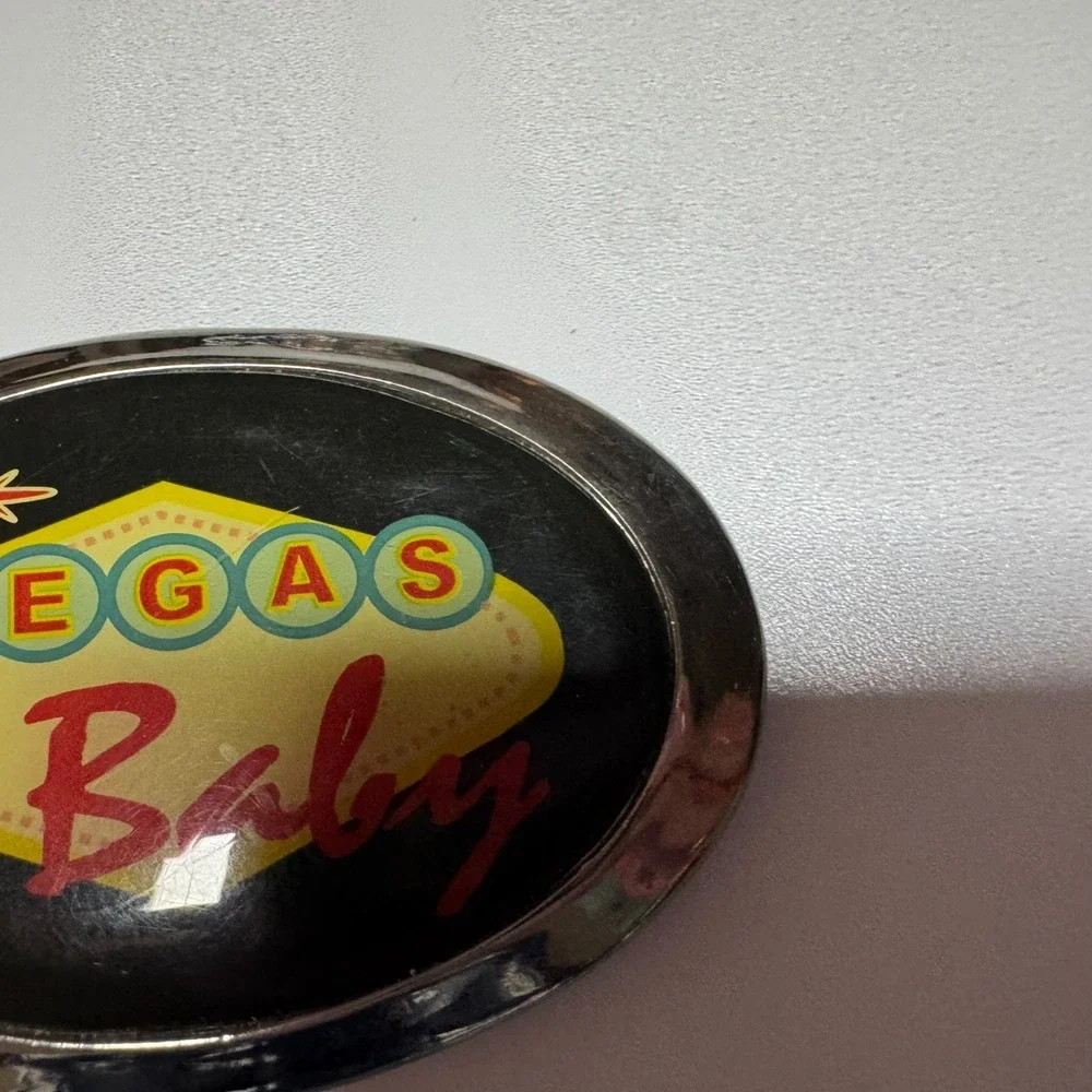Vintage‎ Vegas Baby Belt Buckle Metal Las Vegas Nevada